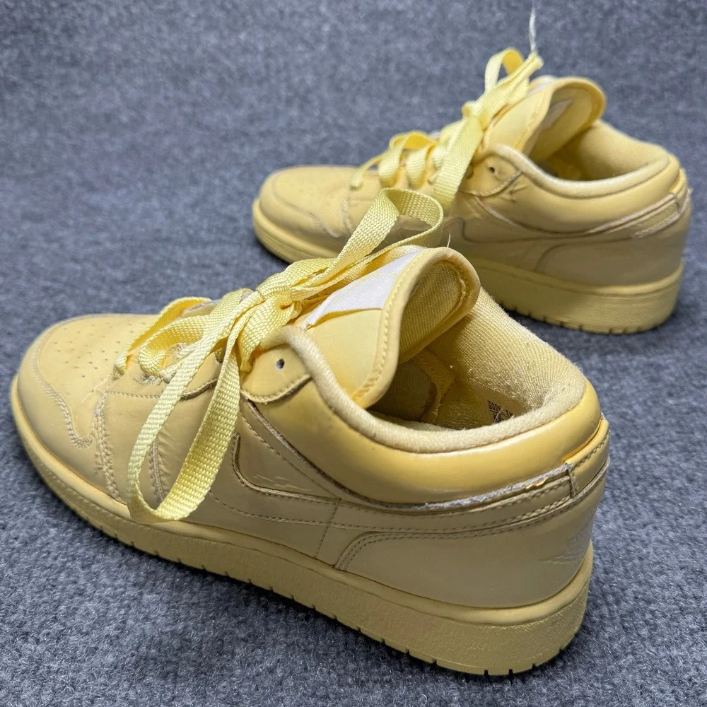 Jordan 1 Low Phat GS lemon Kids 5.5Y Yellow‎ Patent Leather Sneakers 352718-711